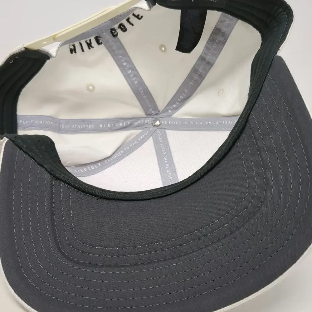 Nike Snapback White One Size Golf Hat Swoosh Logo Dri-Fit Tour Athletes Pro
